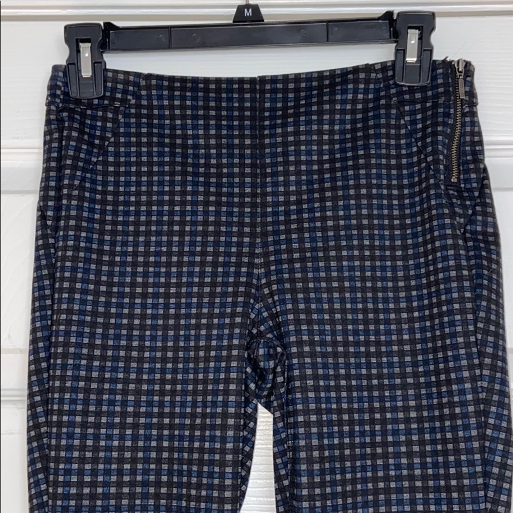 Design Lab Blue and Black Check Stretchy Pants